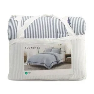 Ric Rac Bedding BOUNDARY | Bedding | Boundary Cotton Gauze Stripe Comforter Set With ...
